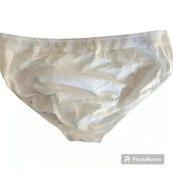 2 PAIR HUGO BOSS WHITE  PURE COTTON MINI SLIP BRIEF CHOOSE SIZE - Picture 2 of 6